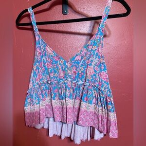 Plenty by Tracy Reese Floral Camisole - Blue and Pink